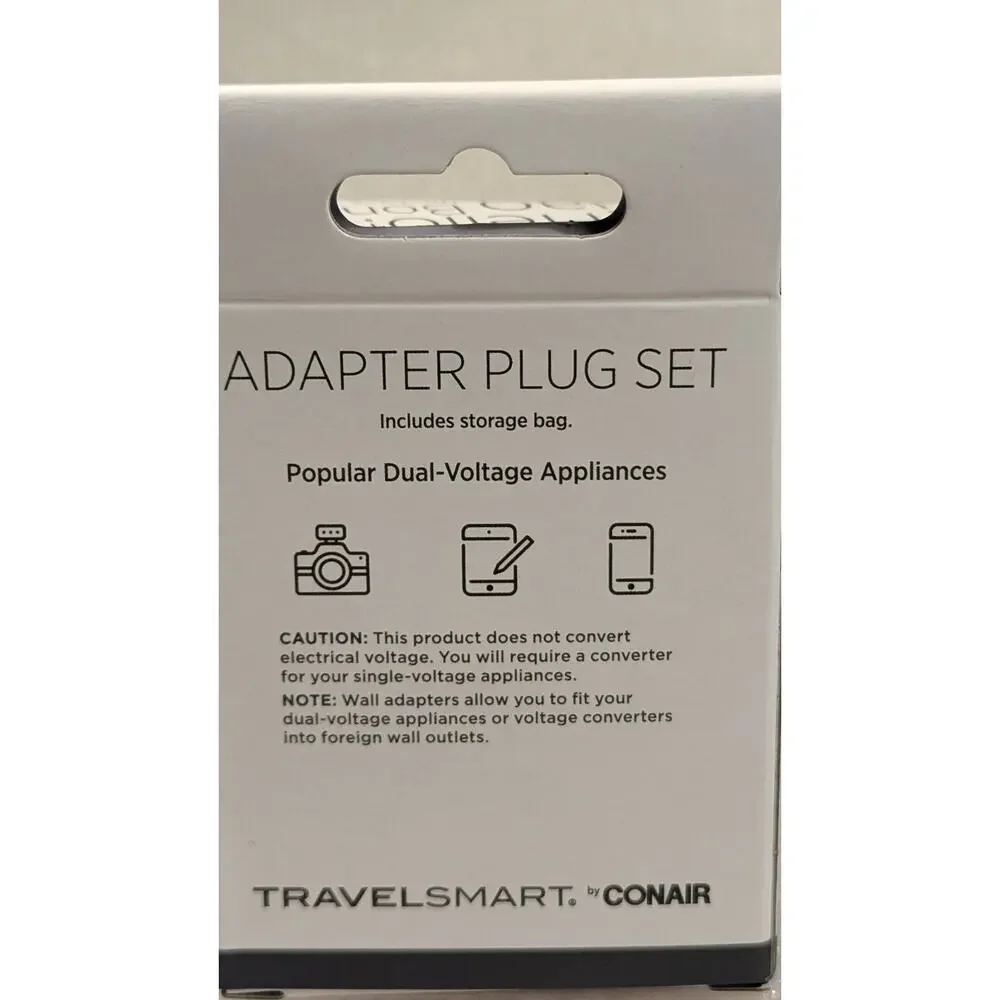 Conair TRAVEL SMART Adapter Plug Set of 4 Brand New